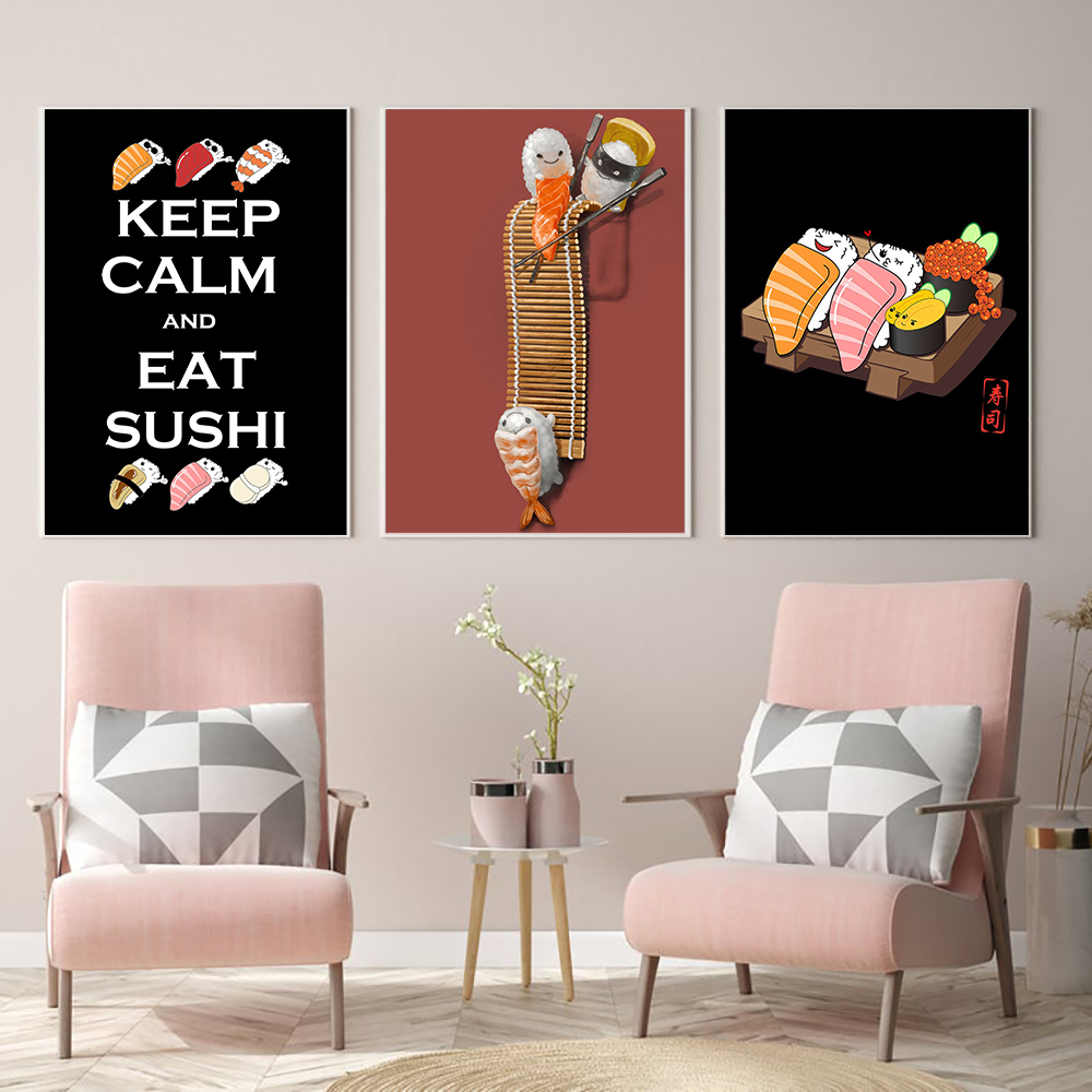Japanese Lifestyle And Food - Japanese Style Ramen Sushi Abstract Cartoons
