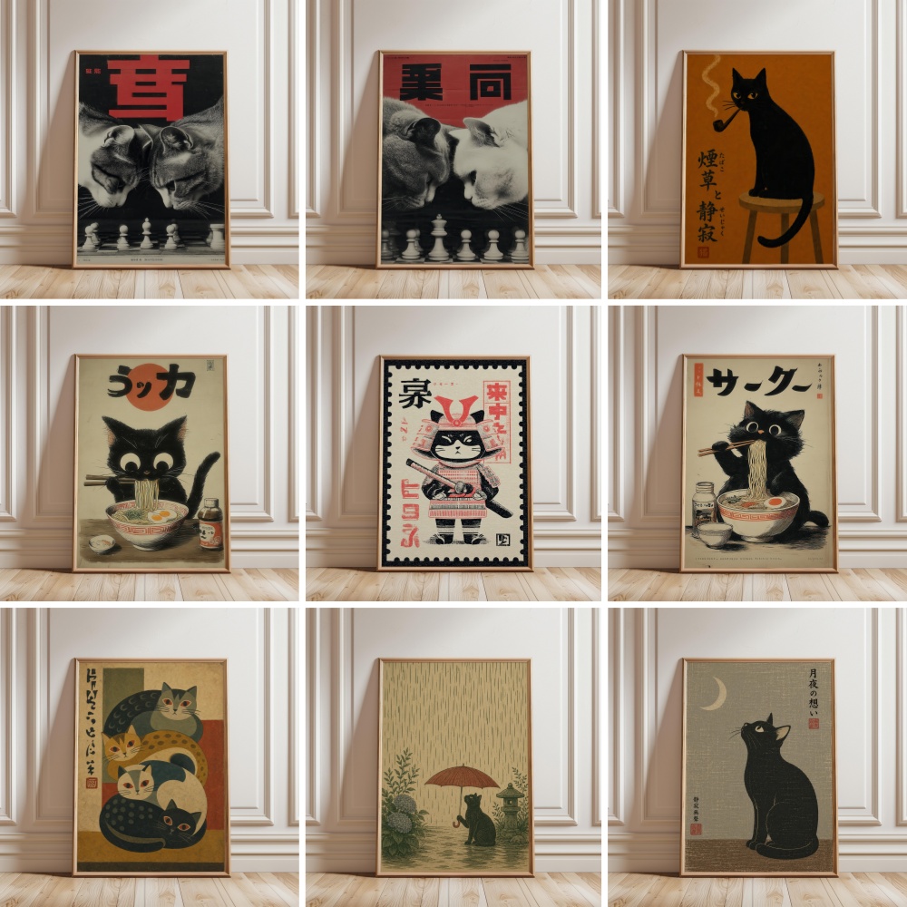 Черный кот, едящий рамен, дожд – обзор и цена Japanese Lifestyle Home
