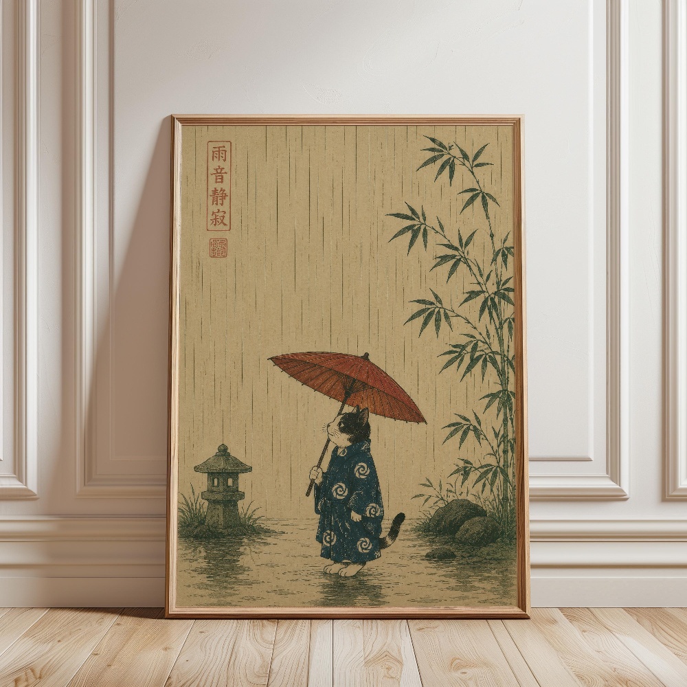Черный кот, едящий рамен, дожд – обзор и цена Japanese Lifestyle Home